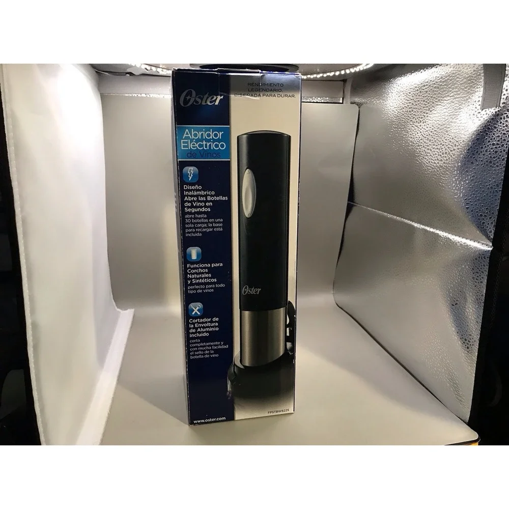 Oster Electric Wine Bottle Opener New‎ In Box Tested And Works Black Foil Cutter